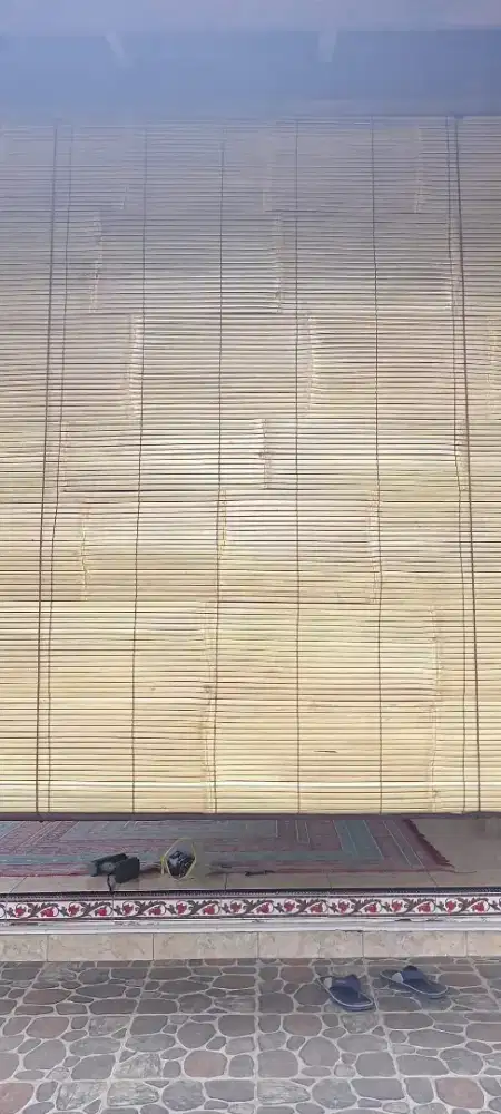 jual krey kayu bambu rotan alas lantai di Fery shop