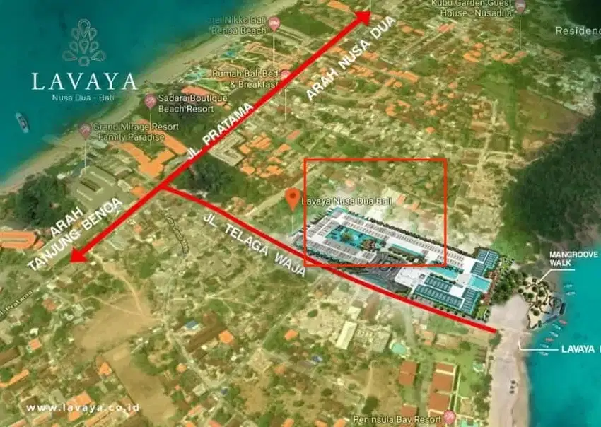 Lavaya Apt, Fully furnished, lt.1 direct pool access, Nusa Dua, Bali