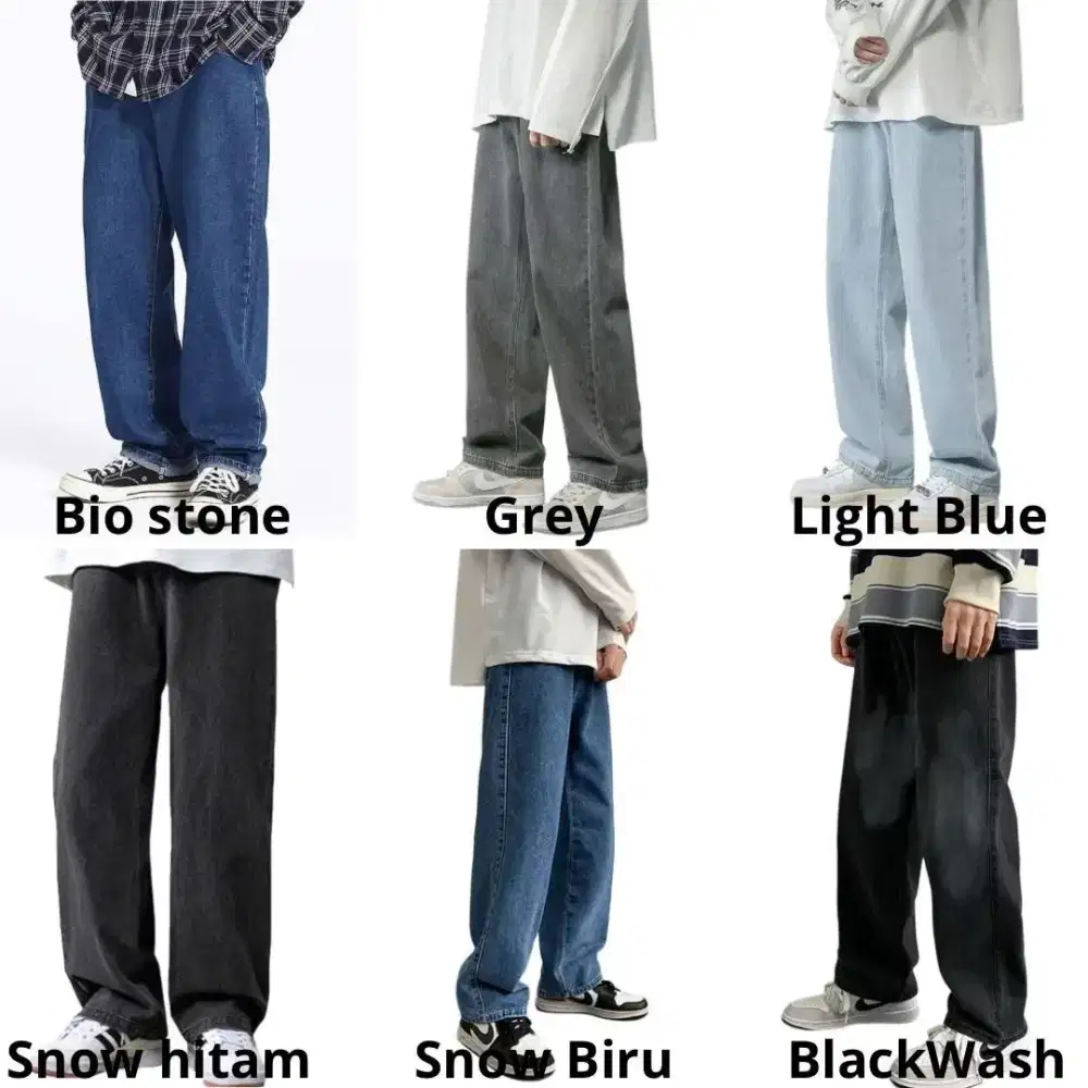Celana Jeans Pria Baggy / Celana Jeans Standar / Jeans Skena Cowok