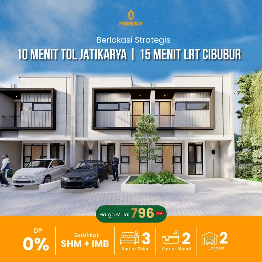 Rumah 2 lantai , nempel premier estate 3, free biaya dan bisa DP 0