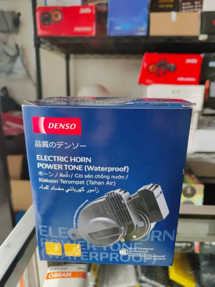 Paket klakson keong Denso hella waterproof plus relayset pasang