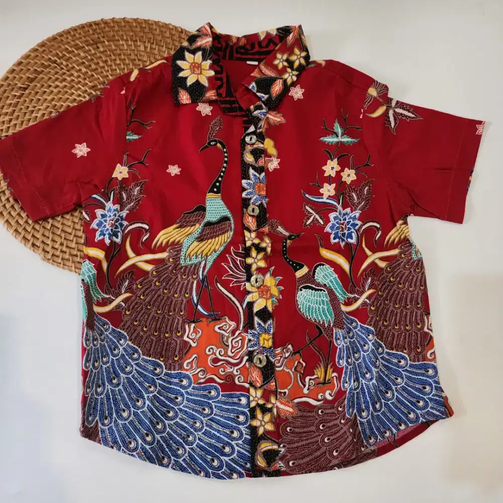 Kemeja Batik Anak Laki Laki Usia 2-4 Tahun