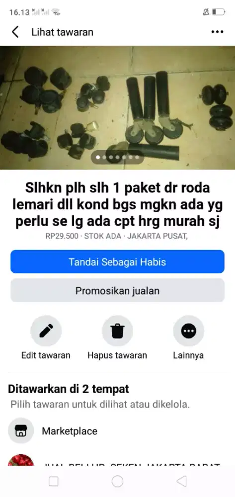 Slhkn plh slh 1 paket ada 4 roda lemari serba guna kond bgs murah sj