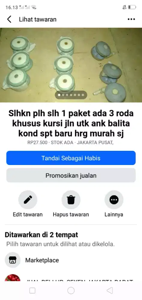 Slhkn plh slh 1 paket ada 3 roda khusus kursi jln utk ank balita murah