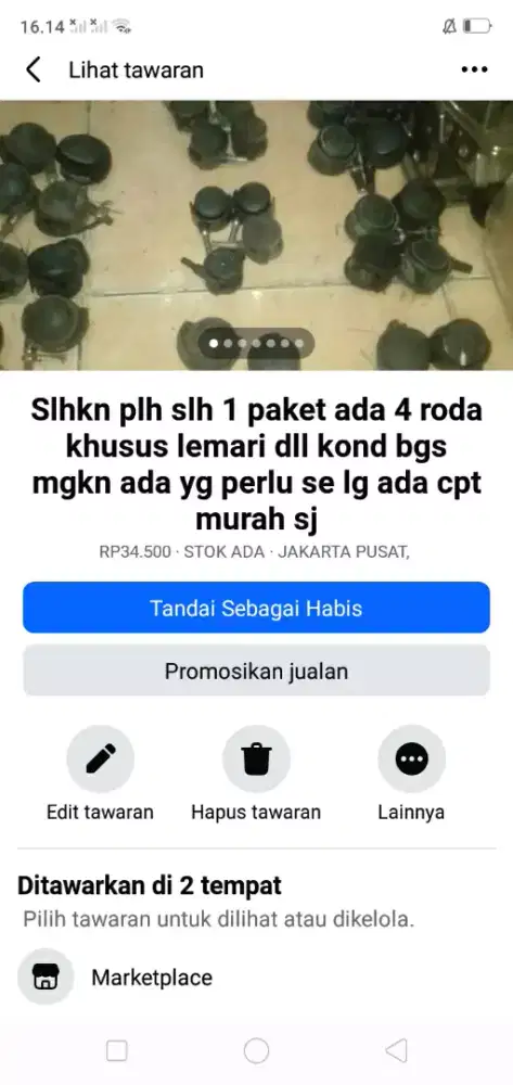 Slhkn plh slh 1 paket ada 4 roda lemari serba guna kond bgs hrg murah