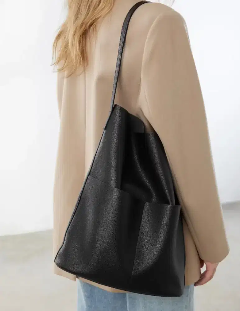 Korean bag simple real leather