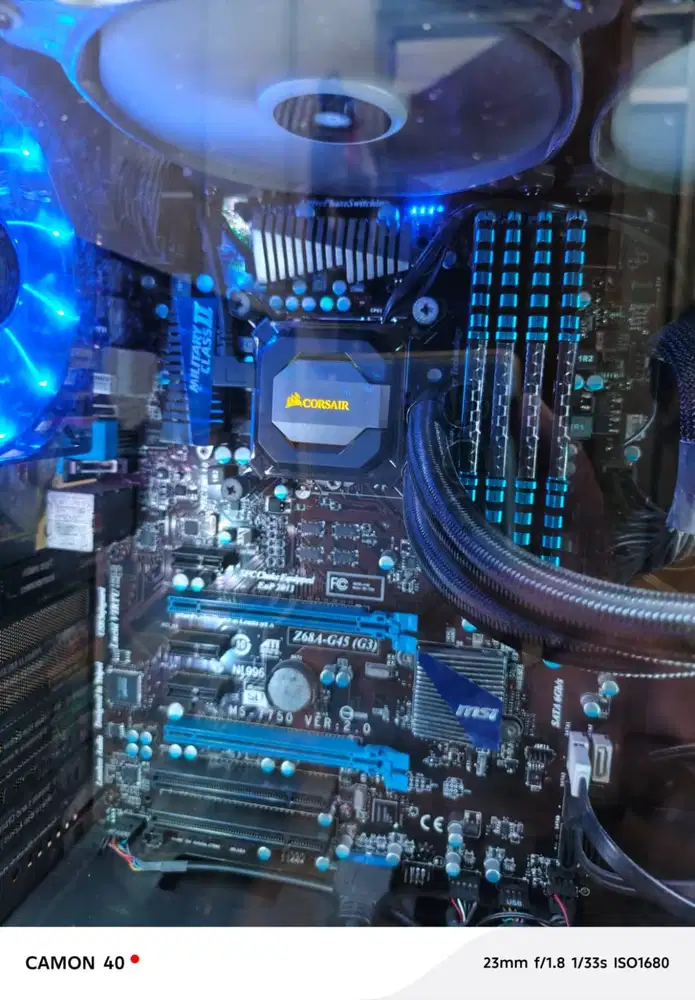 motherboard z68, prosessor i7 3770, ram corsair 16GB only