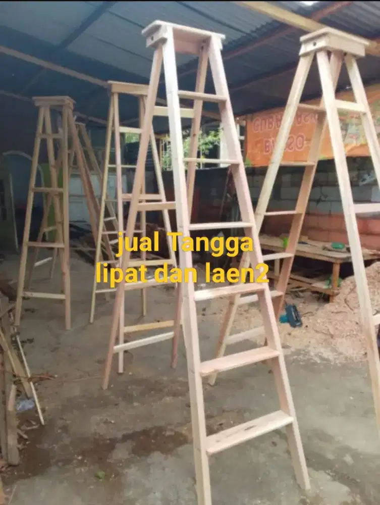 Jual tangga lipat kursi bambu tirai gulung dan laen2