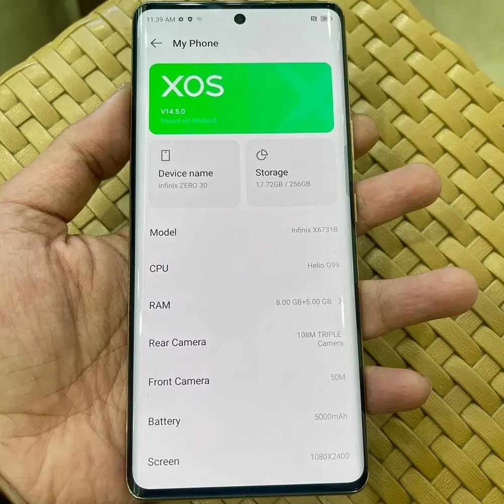 Infinix zero 30 ram 8 / 256 resmi fullset original