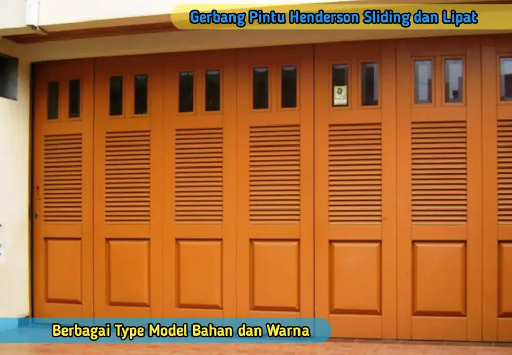 Gerbang Pintu Garasi Kantor Gudang Toko Dealer Henderson Model Terbaru
