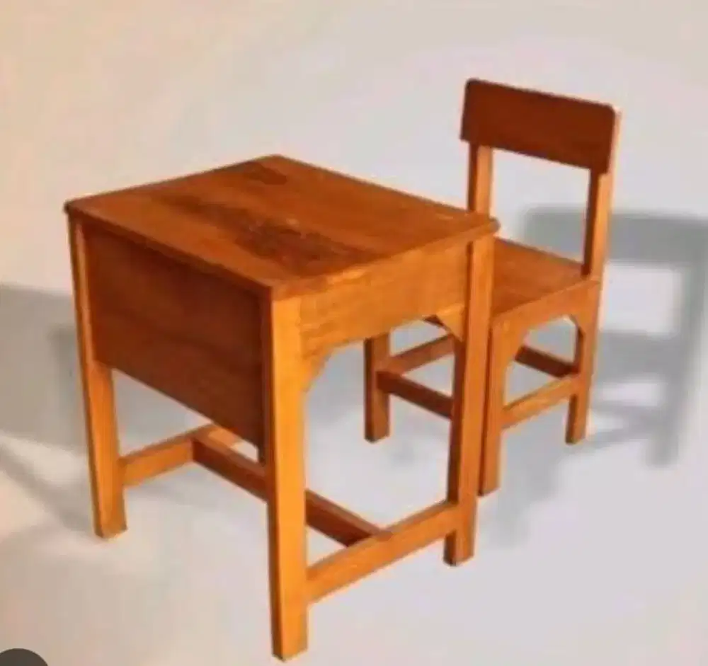 Meja Impres Meja Sekolah Set Meja Kursi Sekolah Kayu Jati Grosir