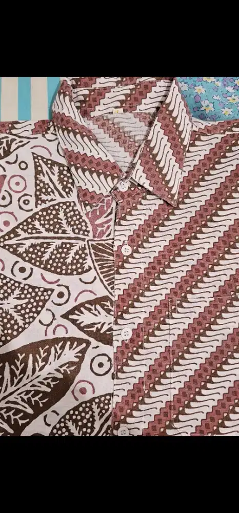 Jual batik hem lengan pendek.