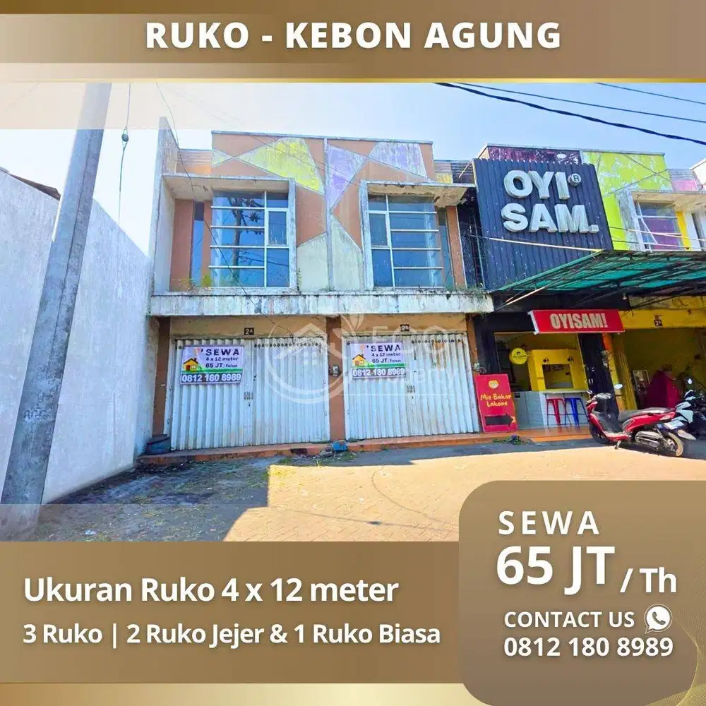 Sewa Ruko Jejer Area Raya Kebon Agung Pakisaji Malang