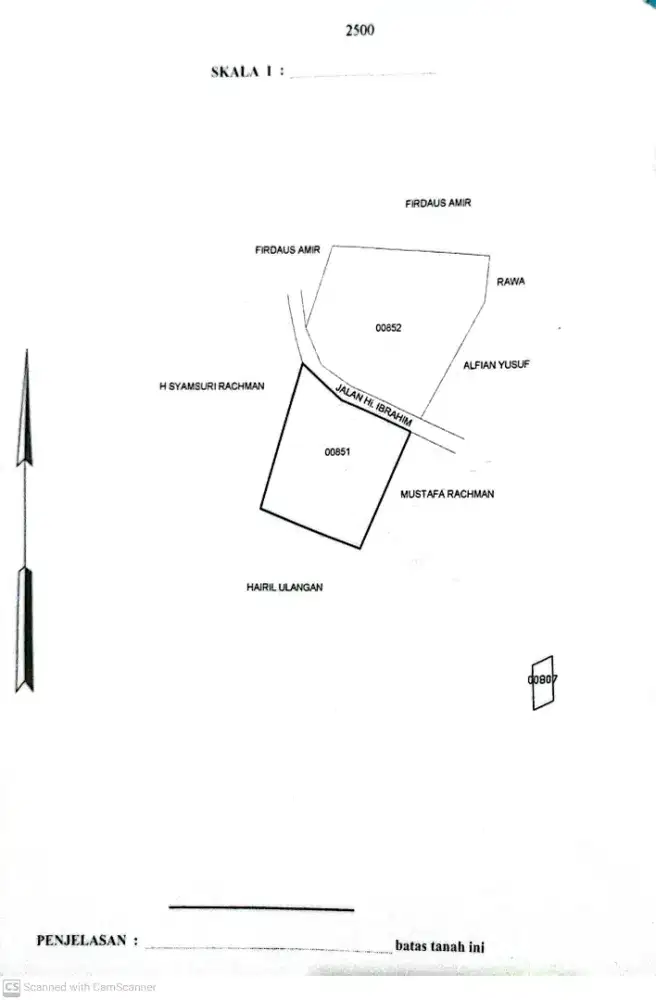 Dijual Tanah kebun Lampung Utara luas 19.566 M2 (dipisah 2 SHM)