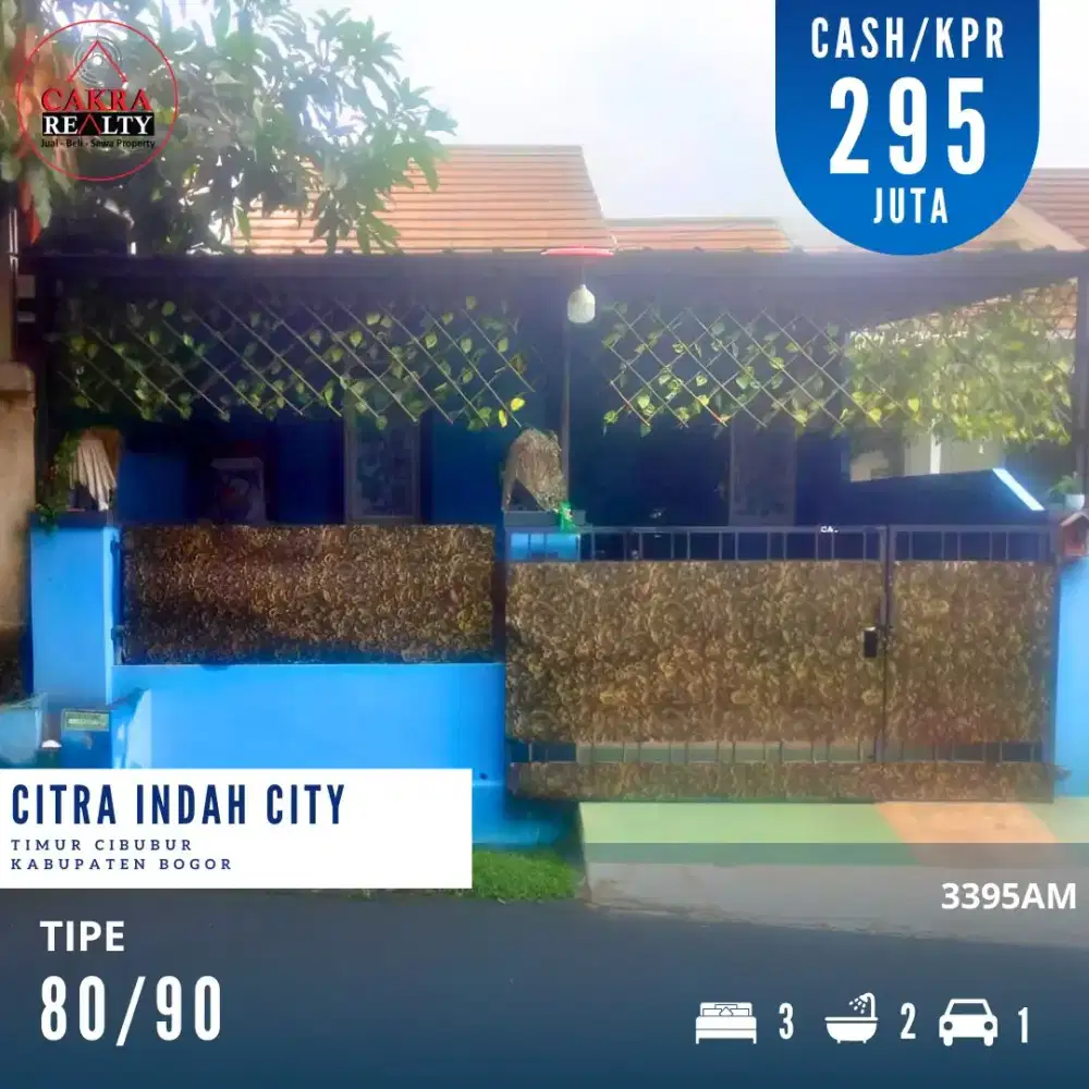 Rumah Siap Huni dengan View Perbukitan di Citra Indah City. 3KT, 2KM