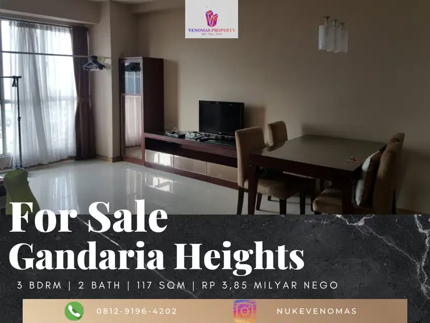 Dijual Apartemen Gandaria Heights 3BR Tower A Furnished Low Floor