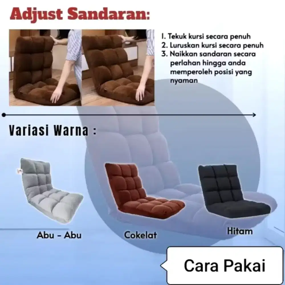 Kursi lesehan kain kecil dan jumbo srta kain jumbo