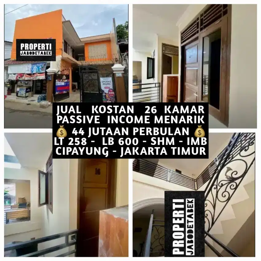 JUAL KOS KOST KOSAN KOSTAN 26 KAMAR DI CIPAYUNG JAKARTA TIMUR