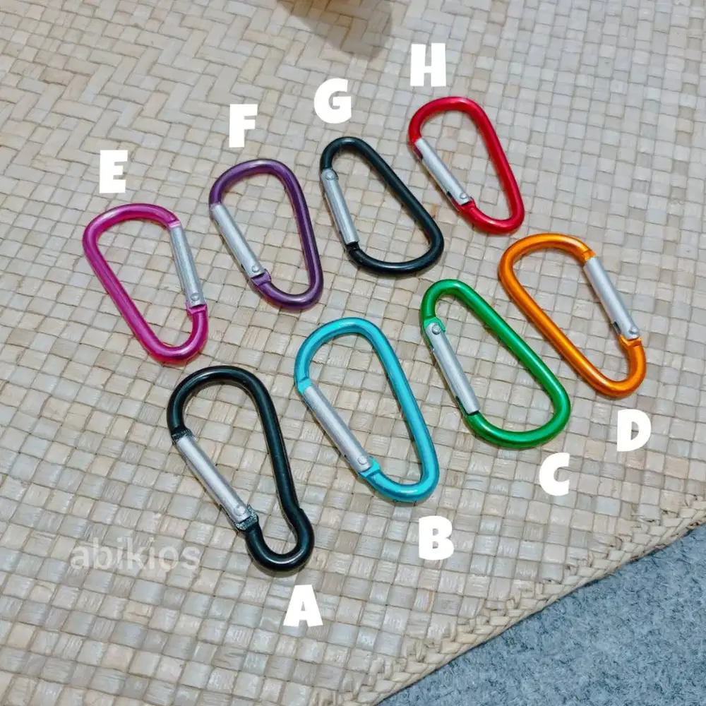 Gantungan kunci carabiner d aluminum alloy gk2 simpel multi