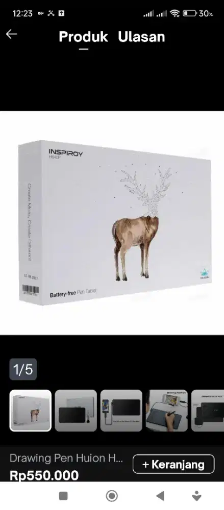 DRAWING PEN HUION INSPIROY H640P