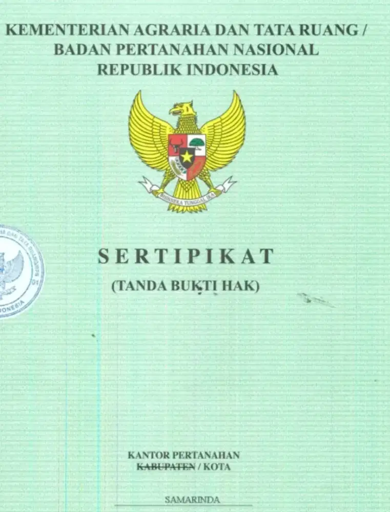 DIJUAL TANAH 377m2 BERSERTIFIKAT Samarinda