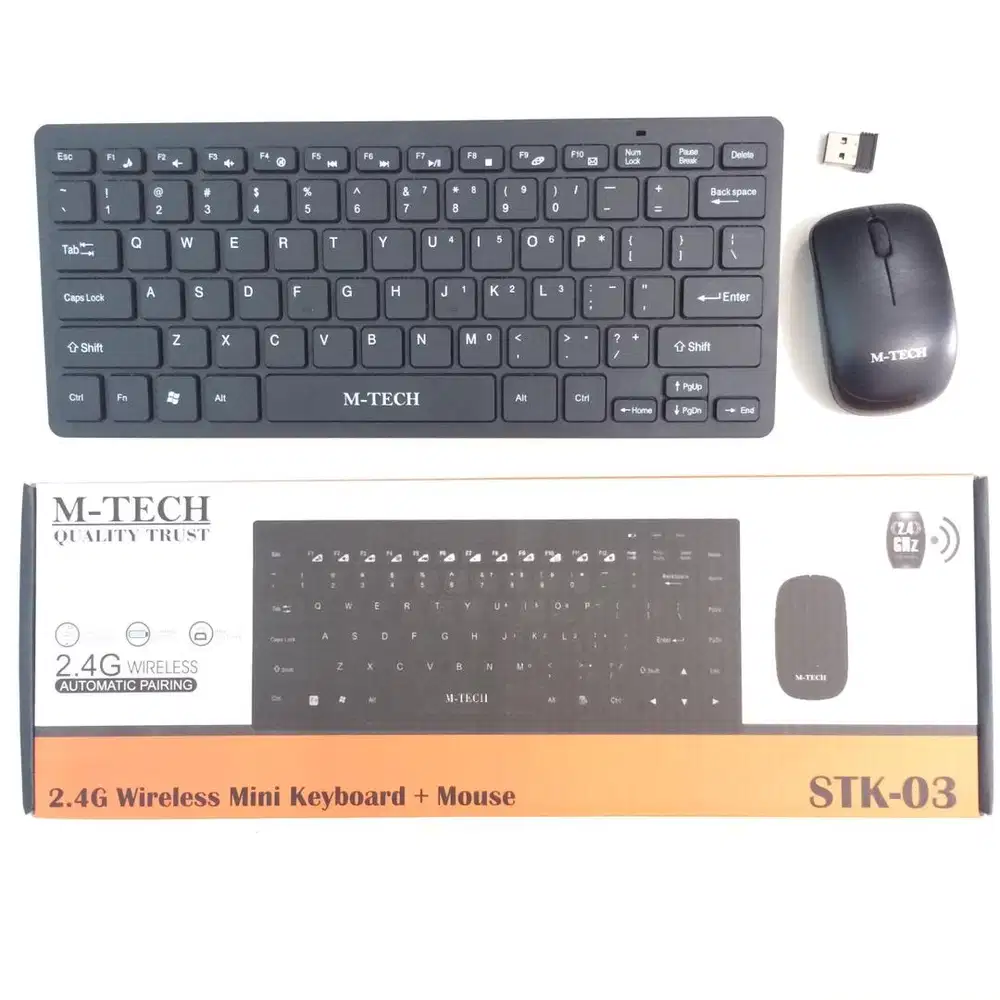 N E W  M-Tech Keyboard Wireless USB Sangat Cocok untuk Laptop/PC/HP