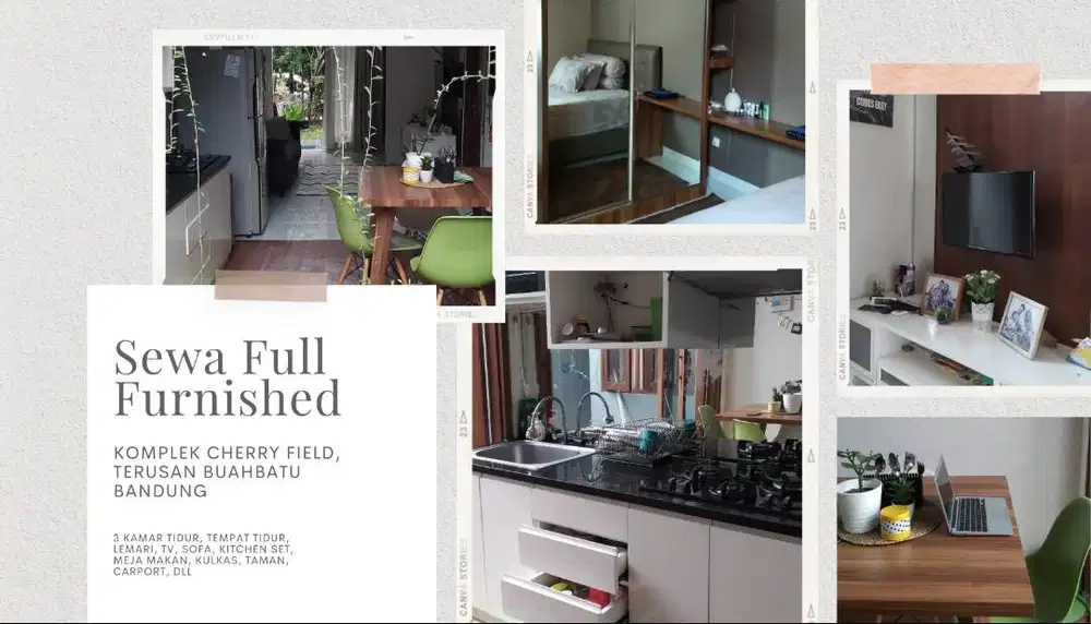 Sewa Rumah Full Furnish Cherry Field Buah Batu Telkom Bandung