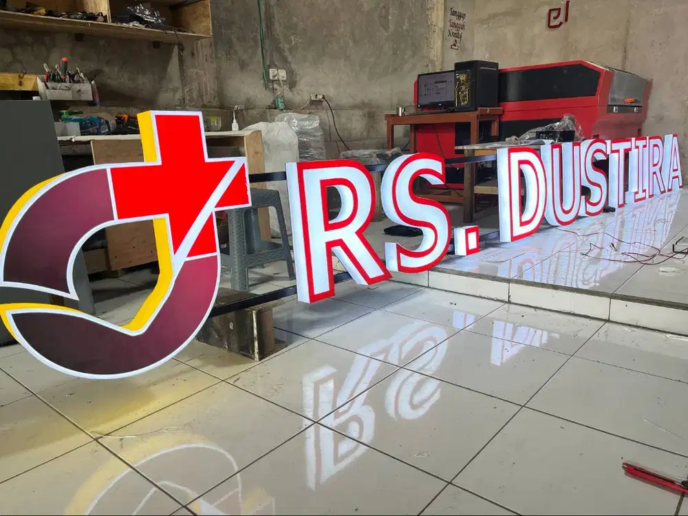 Papan Nama Huruf Timbul RS DUSTIRA Cimahi