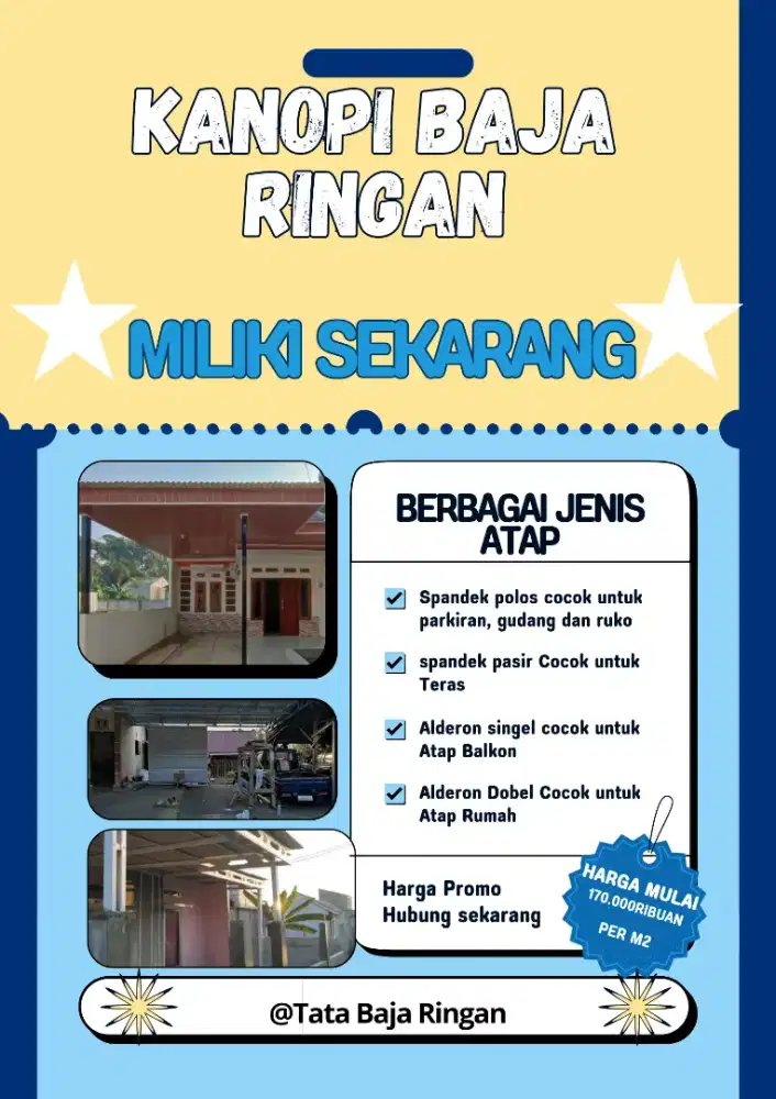Kanopi Rumah Baja Ringan Modern & Kuat