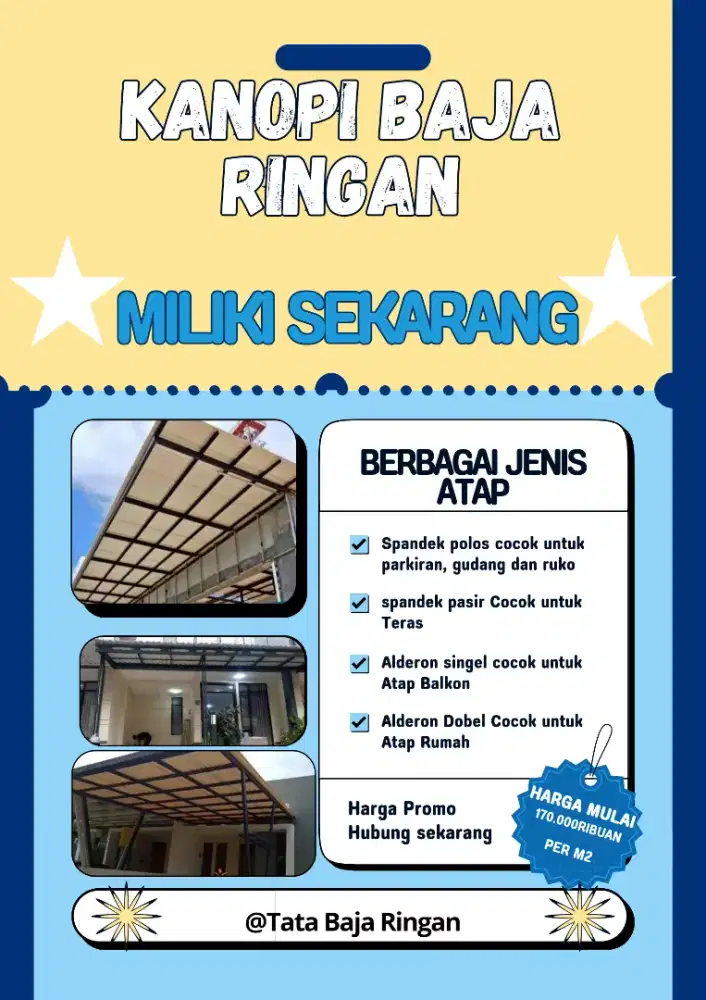 Kanopi Baja Ringan Teras & Gudang