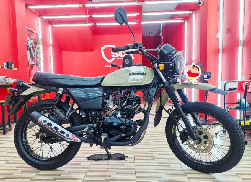 JualCpt90%LikeNew PjkJun26 KAWASAKI W175TR 2021 HIJAU W175 TR