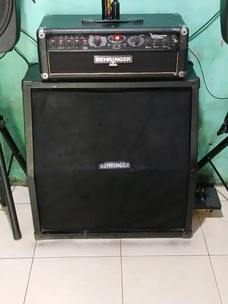 Jual ampli gitar head cabinet beringer amvire lx1200h