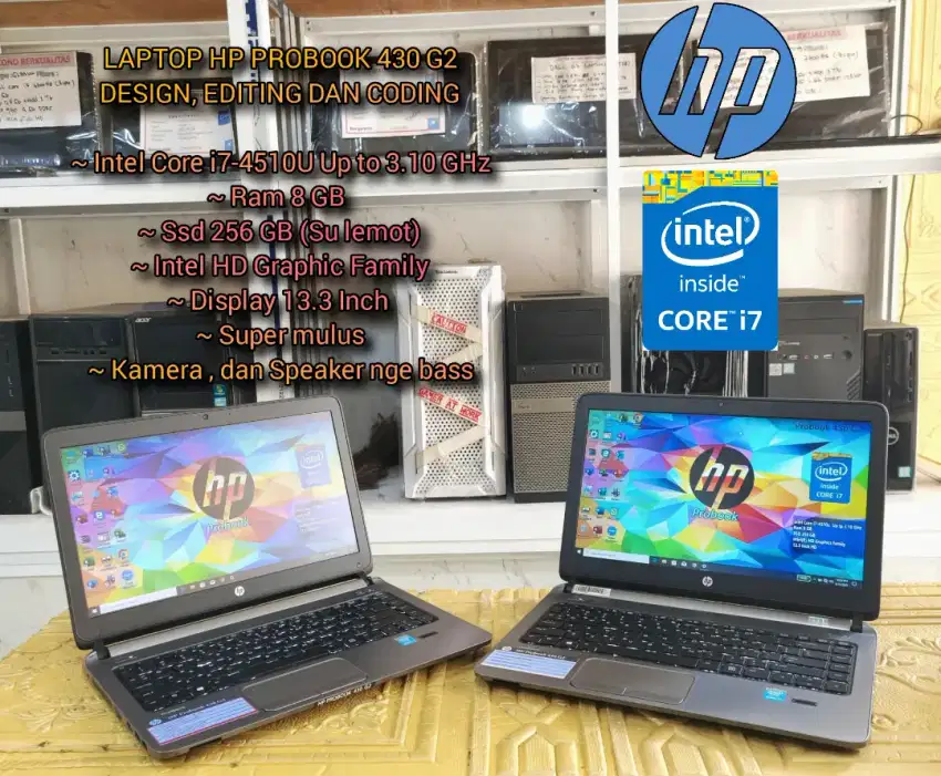 LAPTOP HP CORE i7 SUPER MULUS laptop Design Editing Coding