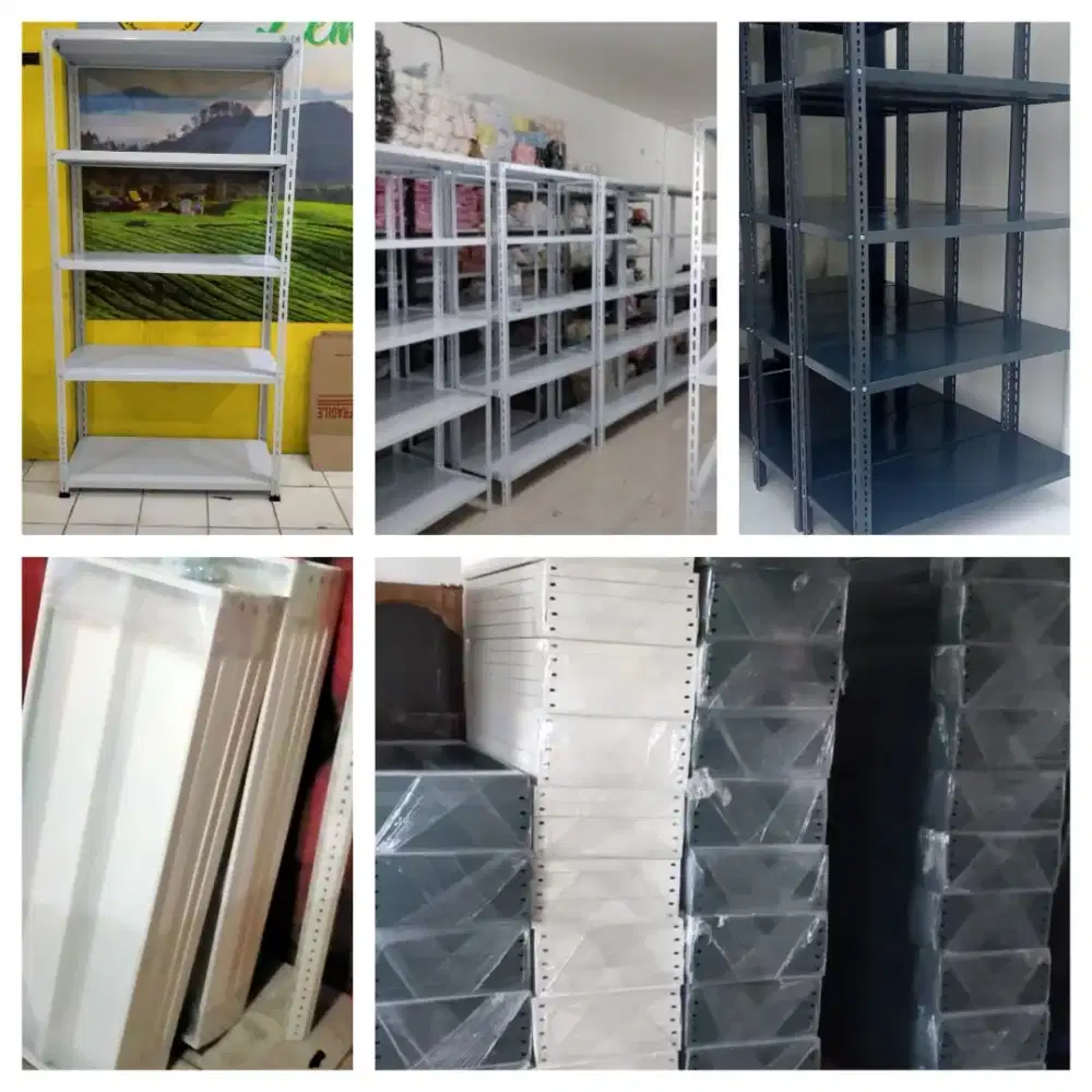 Rak besi siku lubang  Tebal 
5 & 4 susun 100x40x200cm Bayar COD. Kokoh