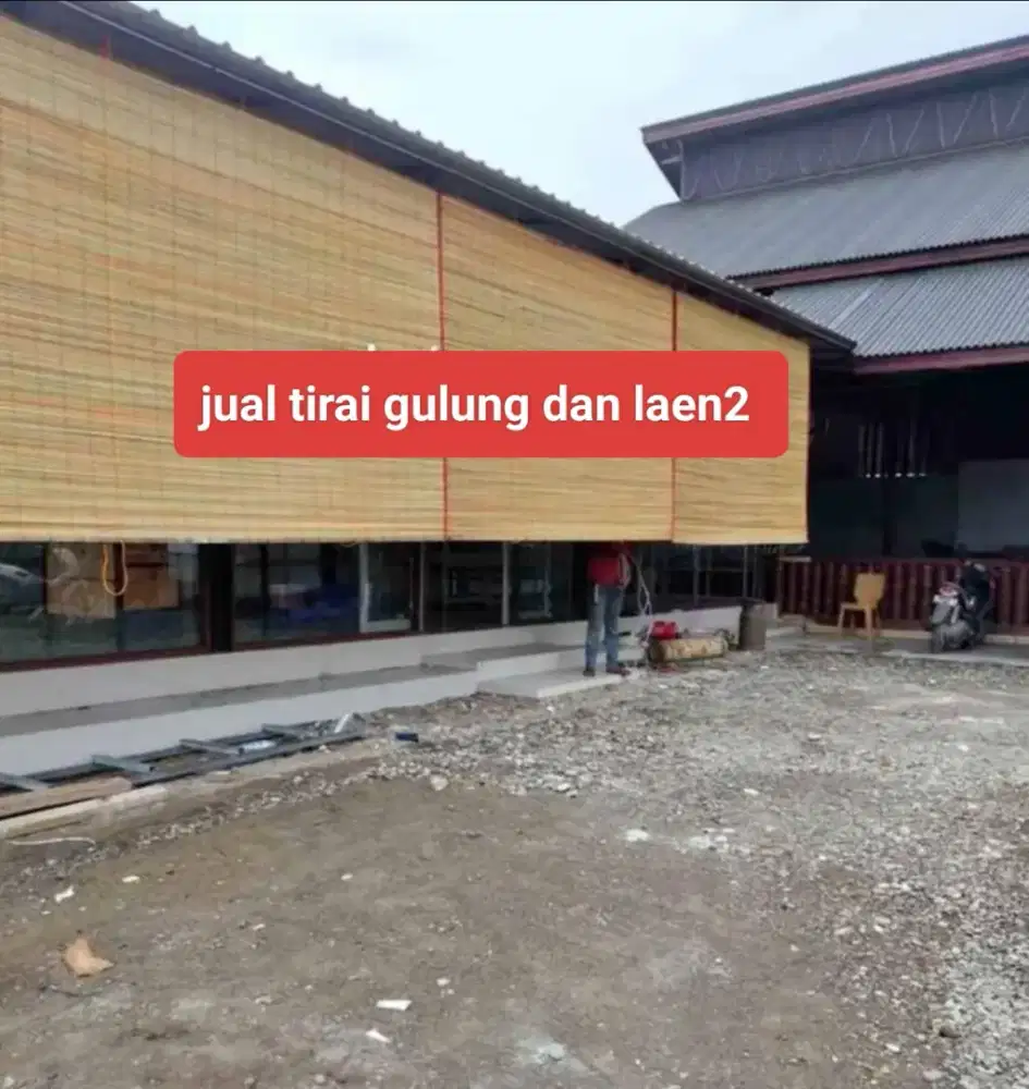 Jual tirai gulung kursi bambu tangga lipat dan laen2