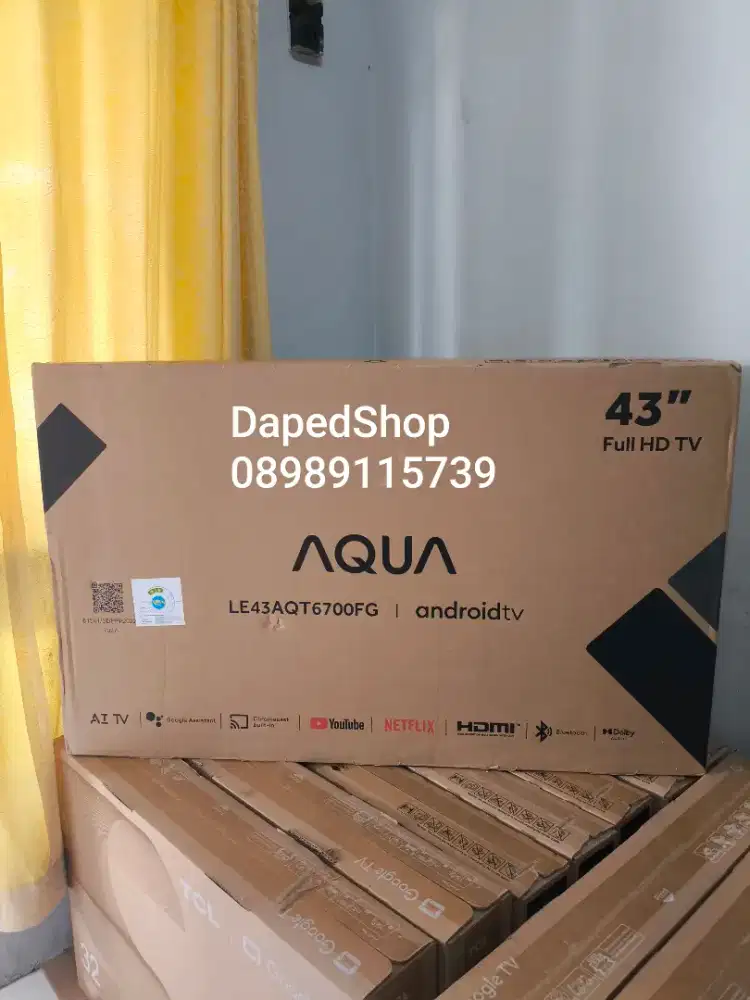 AQUA ANDROID TV 43 INCH FHD BARU