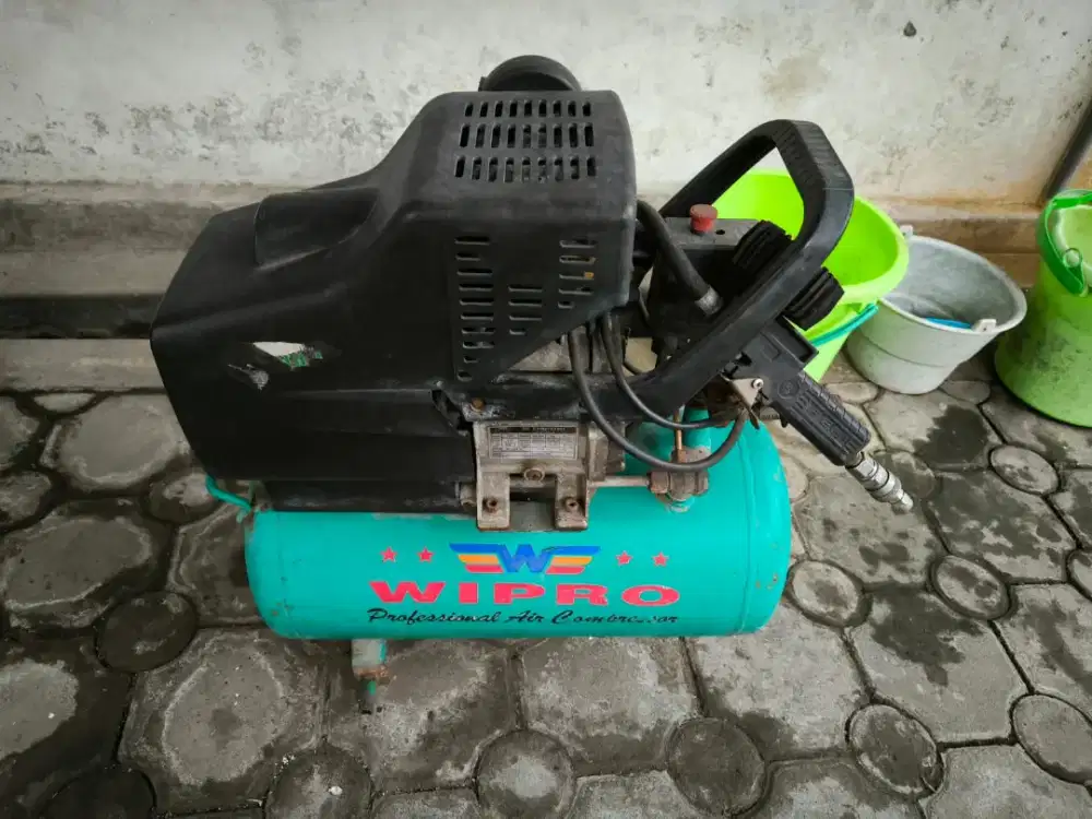 Mesin kompresor angin wipro bks kondisi bgs lkp set ex koleksi pribadi