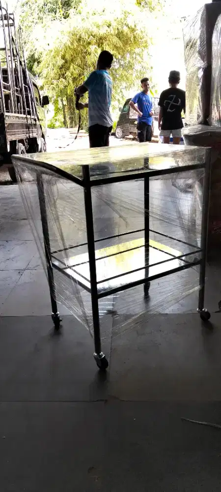 Trolley 2 rak stainless