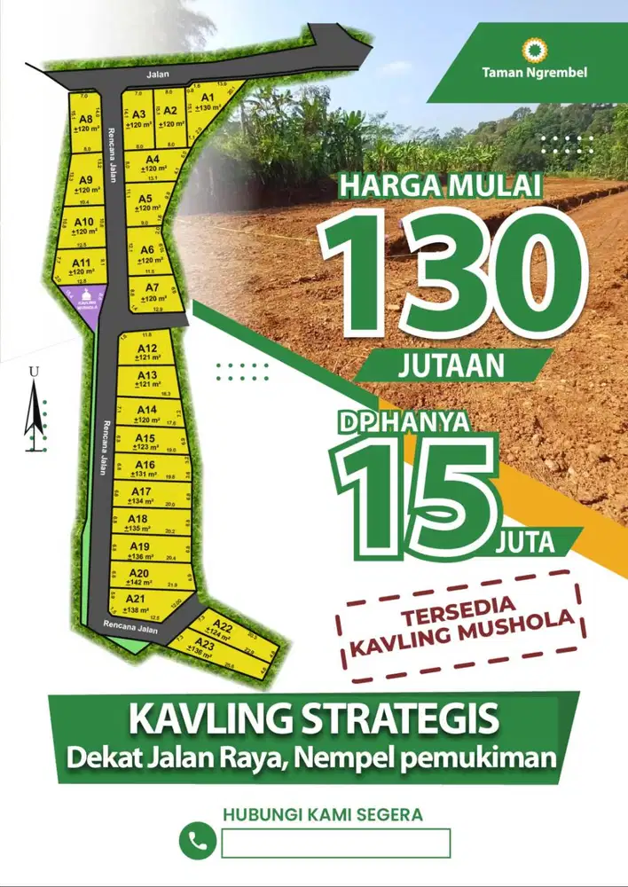 Tanah DP 15 juta sisa nya bisa di tempo di gunung pati