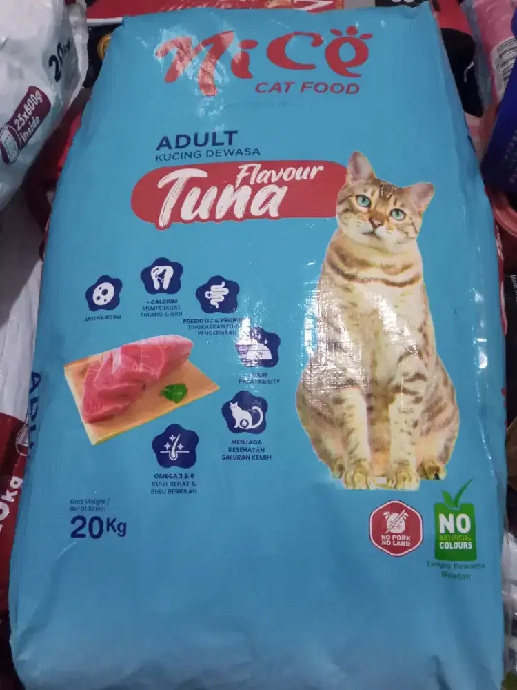 Catfood NICE 20kg Tuna dan Seafood makanan kucing cat food bagus murah