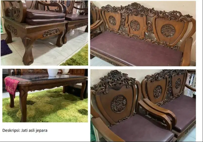 kursi jepara asli untuk ruang tengah dan ruang ramu