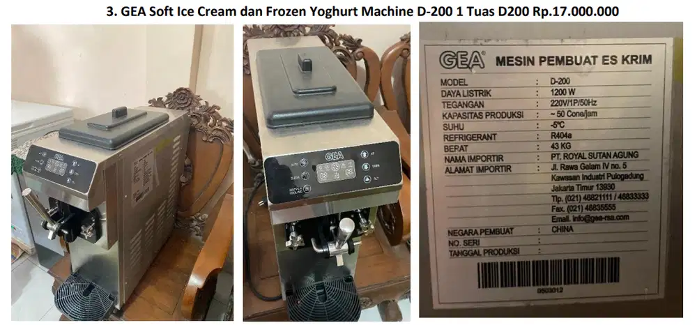 mesin eskrim gea 5L