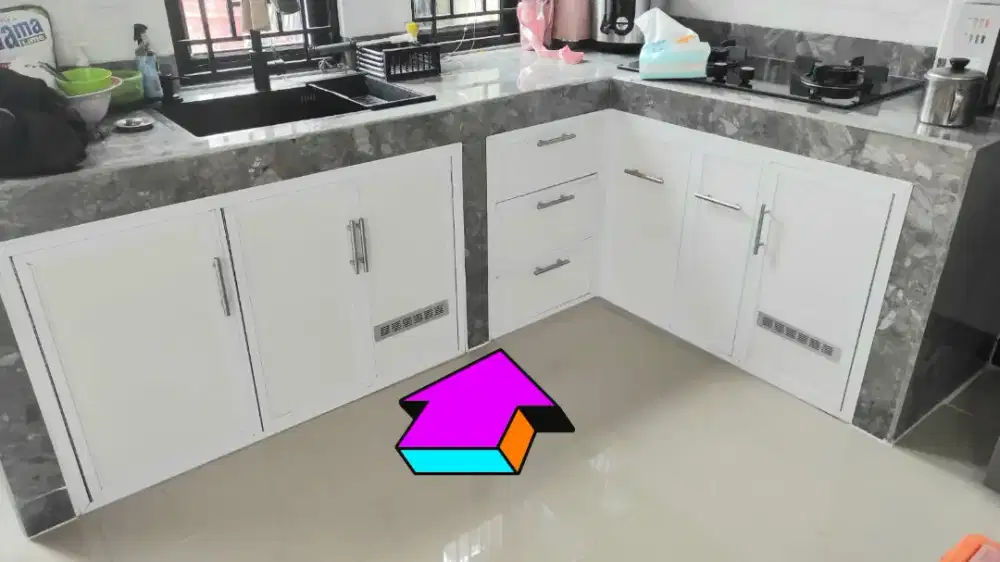 Kitchenset almunium acp ,anti rayap tahan air/ blm