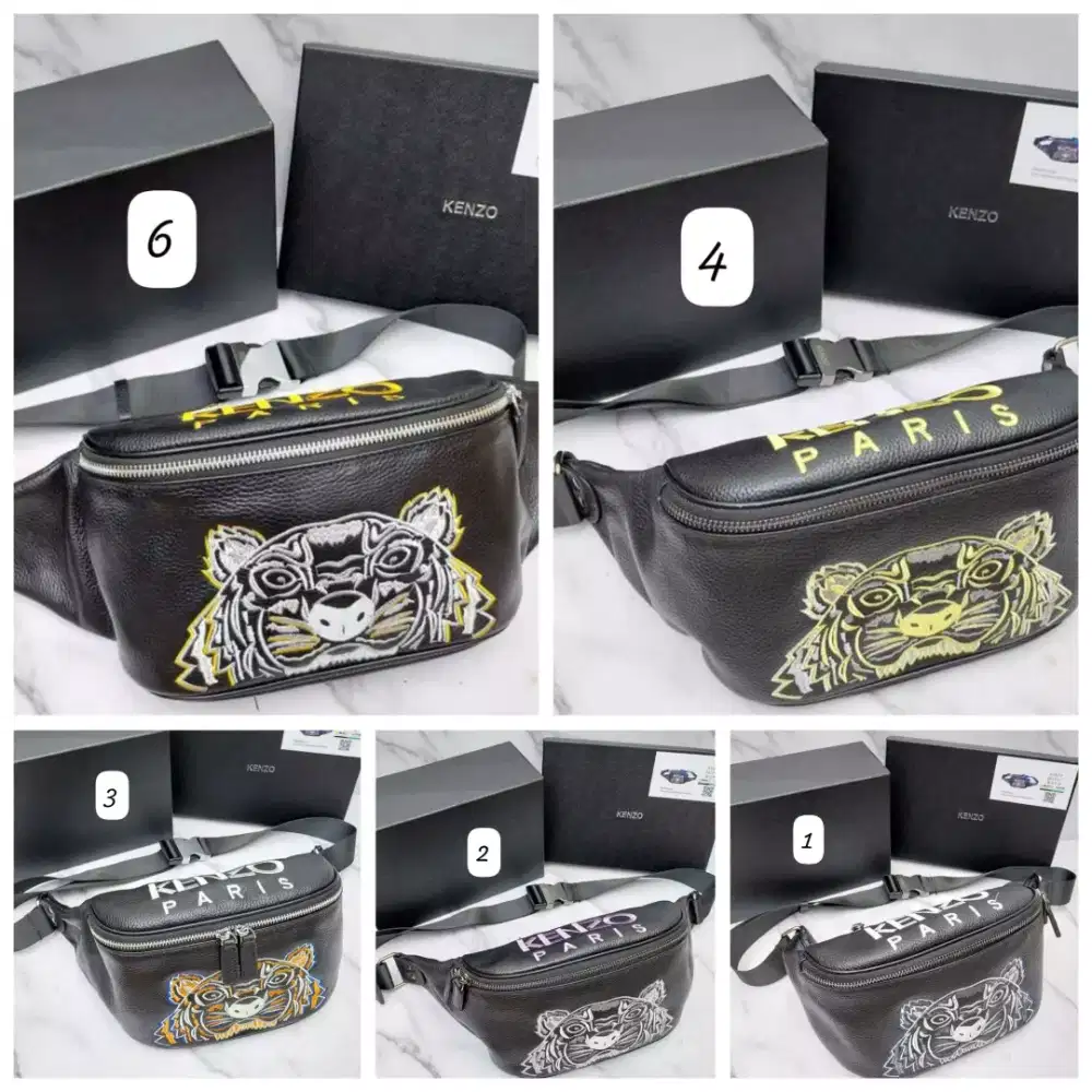Tas Kenzo waistbag bumbag pria leather kenzo ready 6model