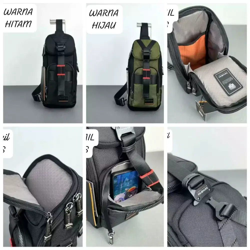 Tas Samsonite bodybag selempang crossbody black label