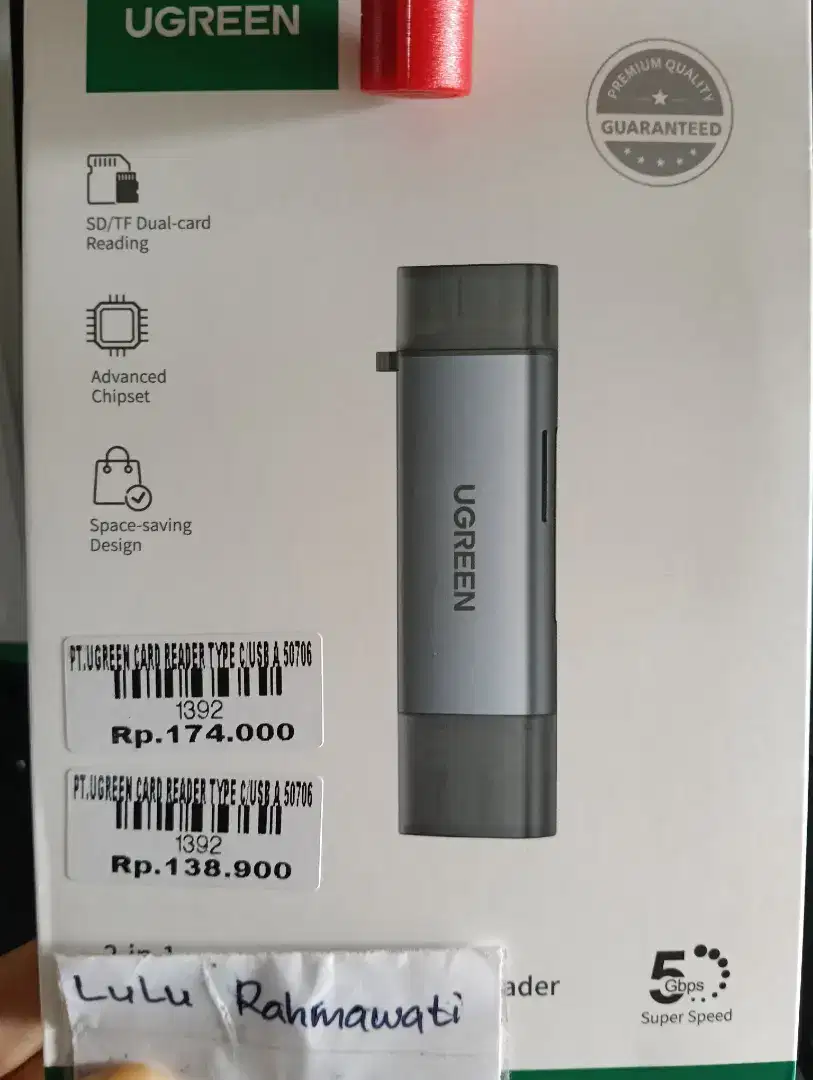 PT.UGREEN CARD READER TYPE C USB A