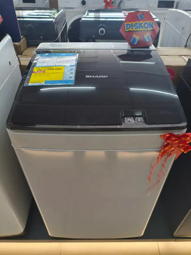 Mesin Cuci Top Load Sharp 8 KG Cicilan Tanpa DP Gratis 2x Cicilan