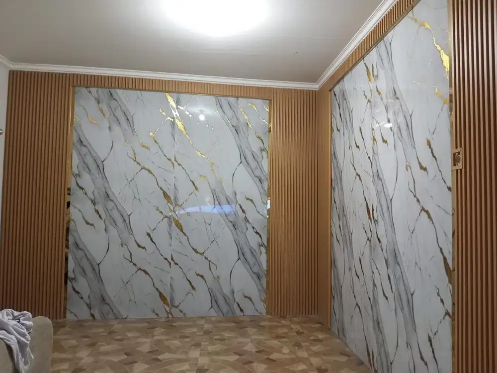 Wpc interior & marmer pvc terpasang