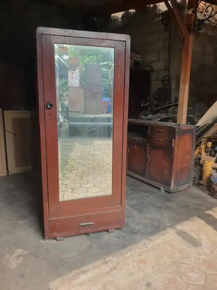 Lemari pakaian art deco lemari baju jati 1 pintu