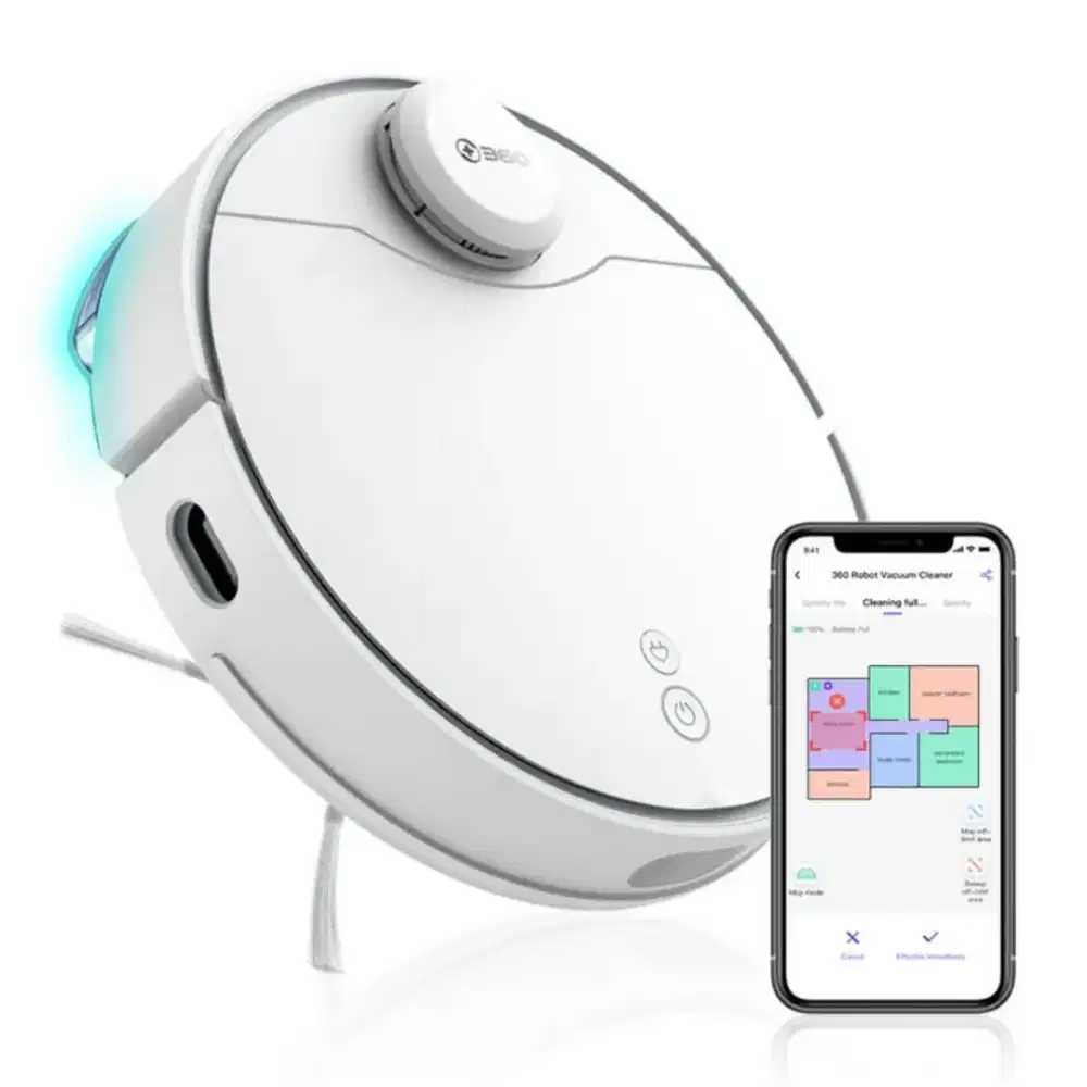 Robot Vacum Cleaner 360 Smart Life 360RCS9USA Networks S9, Putih